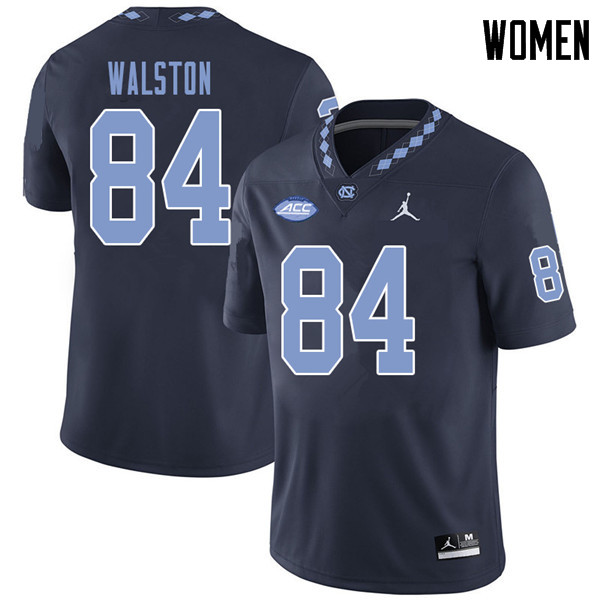 Jordan Brand Women #84 Garrett Walston North Carolina Tar Heels College Football Jerseys Sale-Navy